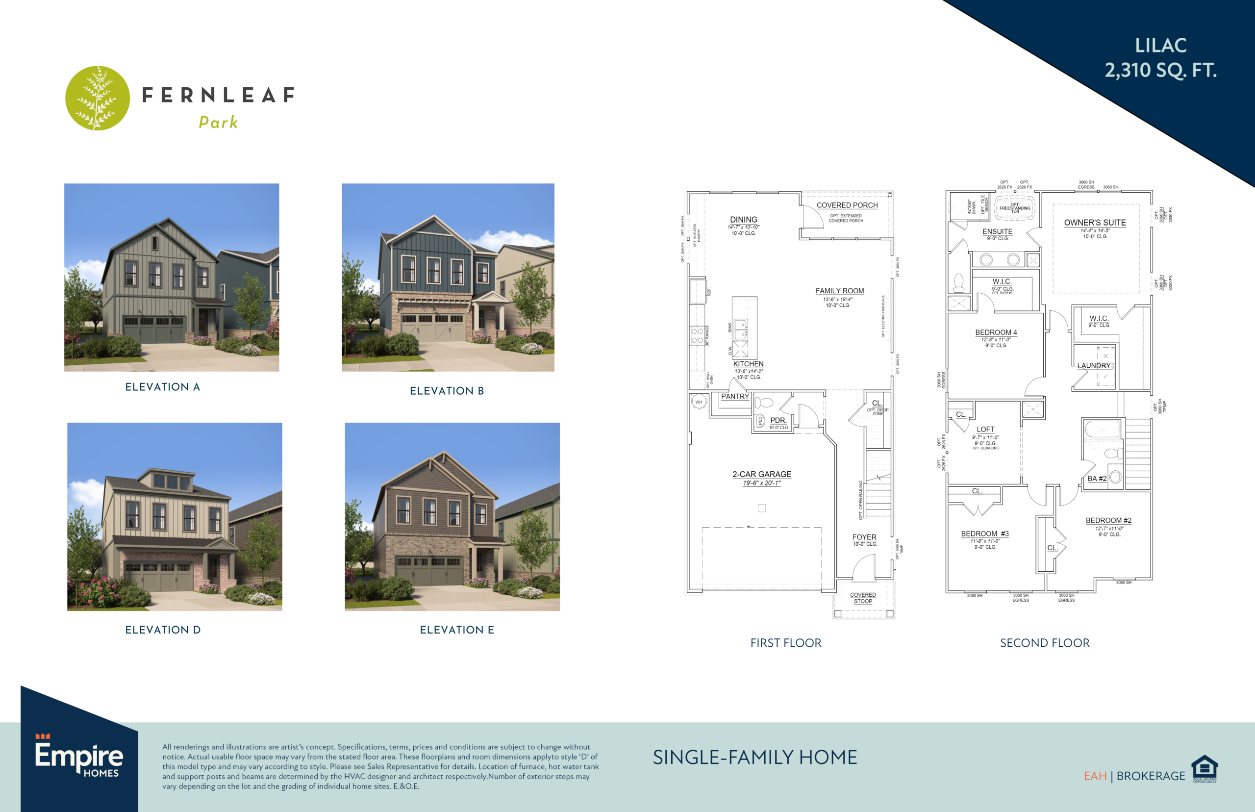 Lilac floor plan spread